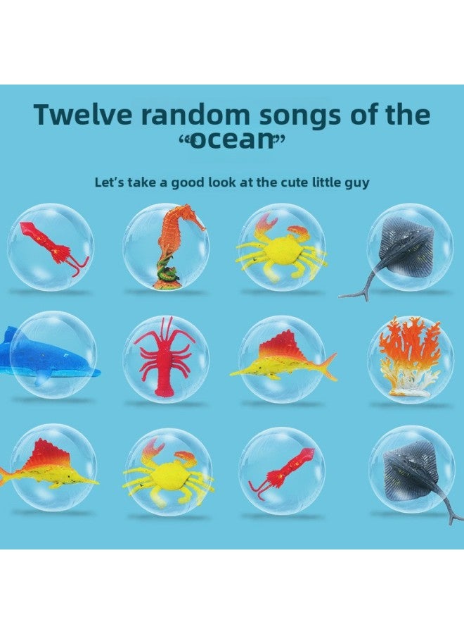 DIY Marine Creatures Children's Handmade Toys Creative Ocean World Twelve Animal Digging Toys-Color:Archaeological Marine Patch (Set Of 12)-Specifications:Archaeological Marine Animal Guess Box Small Clods (12 Sets)  - Image 3