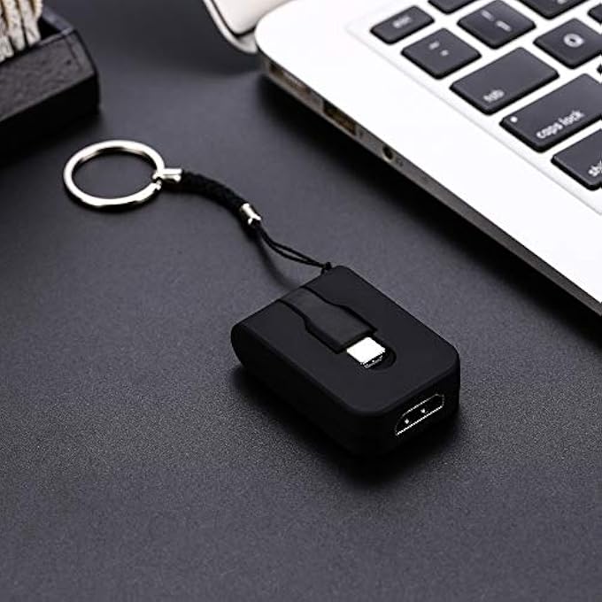 rayihni USB TYPE C PORTABLE ADAPTER KEYCHAIN TO HDMI 4K VGA 1080P DISPLAYPORT MINI DP 4K 60HZ CONVERTER FOR MACBOOK SAMSUNG S9/S8+ - Image 3