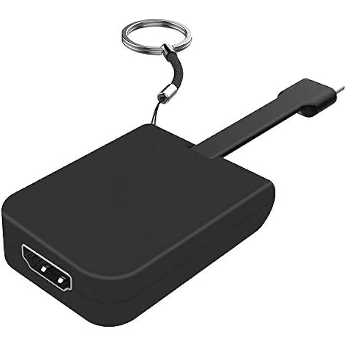 rayihni USB TYPE C PORTABLE ADAPTER KEYCHAIN TO HDMI 4K VGA 1080P DISPLAYPORT MINI DP 4K 60HZ CONVERTER FOR MACBOOK SAMSUNG S9/S8+ - Image 2
