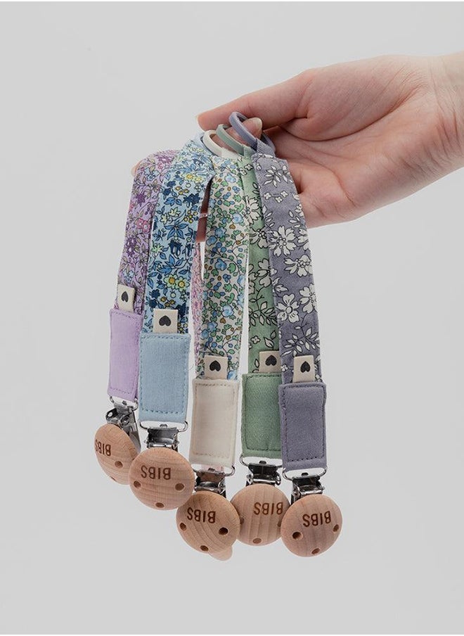 BIBS - Liberty Pacifier Clip, Chamomile Lawn, Violet Sky - Image 1
