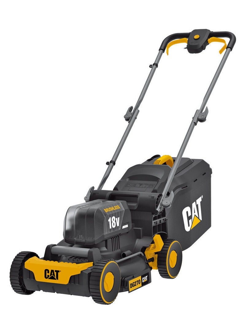CATERPILLAR Cat DG270 18V 34cm Brushless Lawn Mower Includes 1x4.0Ah battery + 4A charger  - Image 1