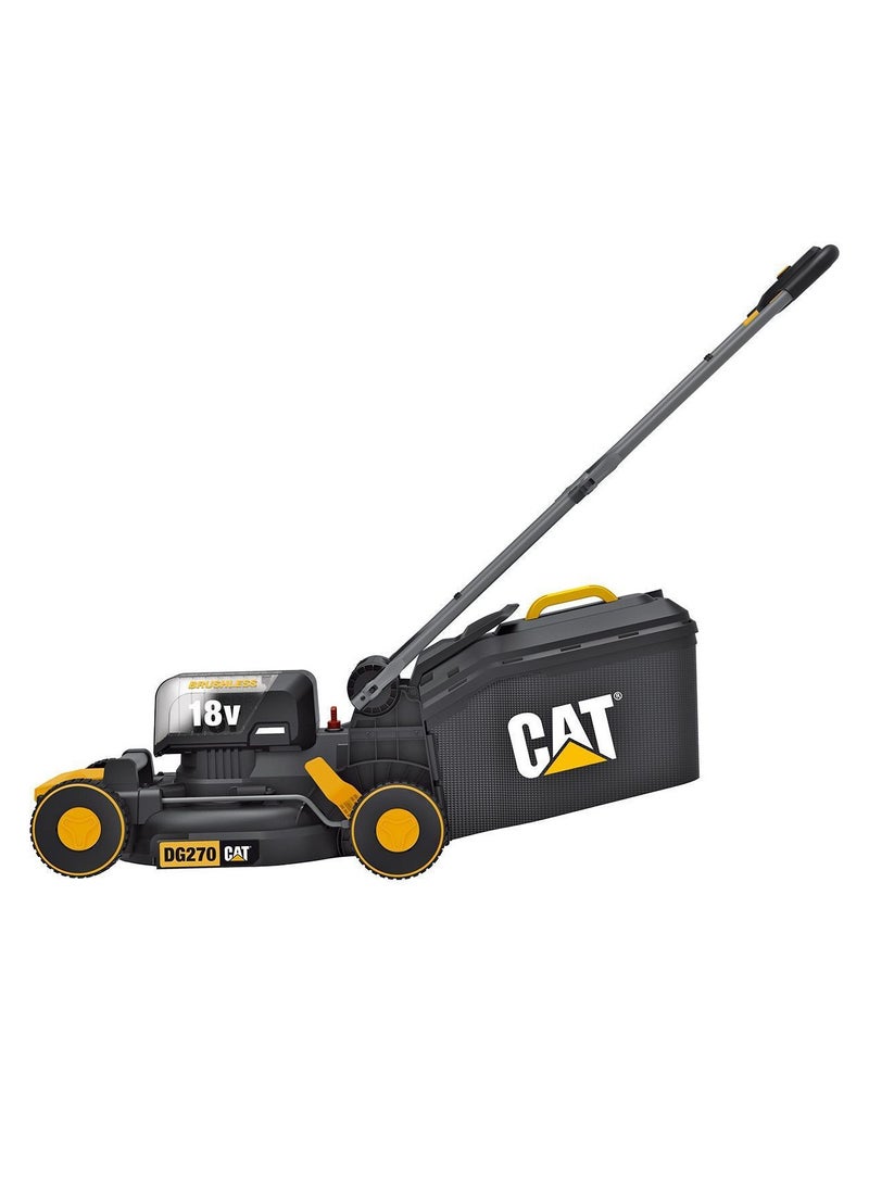 CATERPILLAR Cat DG270 18V 34cm Brushless Lawn Mower Includes 1x4.0Ah battery + 4A charger  - Image 2