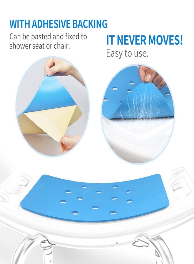 MINIVON Shower Chair Pad 9" x 14" Inch Bath Seat Cushion Anti Skid, Cover Bathroom Tub Transfer Bench, Stickable Waterproof Soft Foam Fit Bath Chair, Padded Shower Stool Seat Mat for Elderly - Image 5