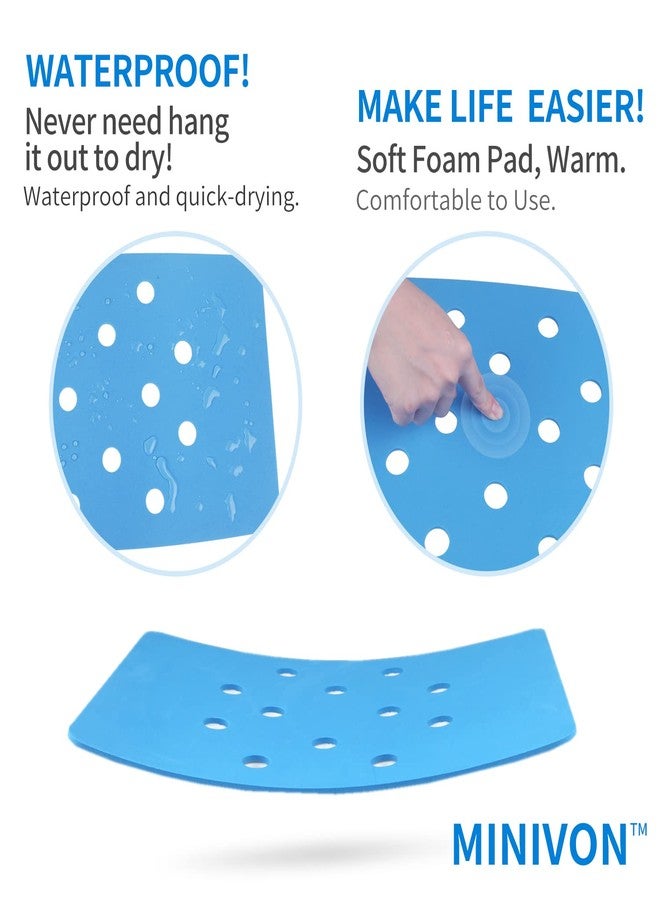 MINIVON Shower Chair Pad 9" x 14" Inch Bath Seat Cushion Anti Skid, Cover Bathroom Tub Transfer Bench, Stickable Waterproof Soft Foam Fit Bath Chair, Padded Shower Stool Seat Mat for Elderly - Image 4