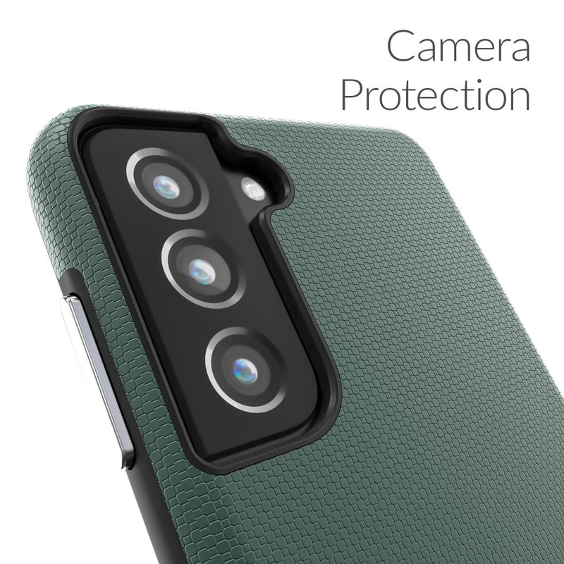 Crave for Galaxy S21 Case, Shockproof Protection Dual Layer Case for Samsung Galaxy S21 5G (6.2 inch) - Forest Green - Image 3