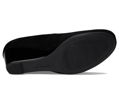 Clarks Women's Flores Tulip Pump, Black Combi Suede, 7 - Image 4