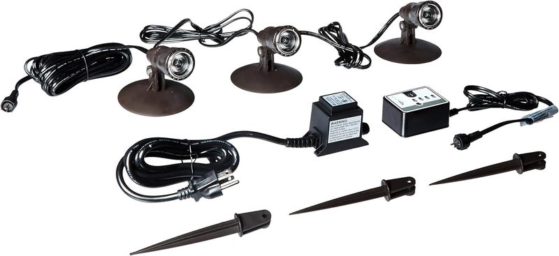 Aquascape مجموعة مصابيح LED تحت الماء من أكوا سكيب 84030 مع ثلاثة أضواء طبيعية للحدائق المائية وبرك الأسماك - Image 1