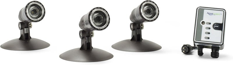 Aquascape مجموعة مصابيح LED تحت الماء من أكوا سكيب 84030 مع ثلاثة أضواء طبيعية للحدائق المائية وبرك الأسماك - Image 2