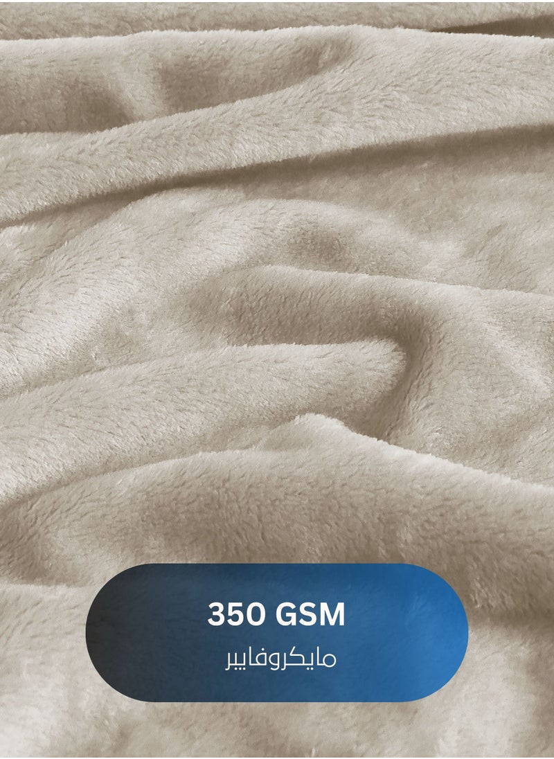Master Home Textile Lightweight Velvet Blanket, Mora Series, 350GSM, Double Size 260 x 240 cm, Extra Soft All Season Fleece Blanket, Bed And Sofa Blanket  - Image 2