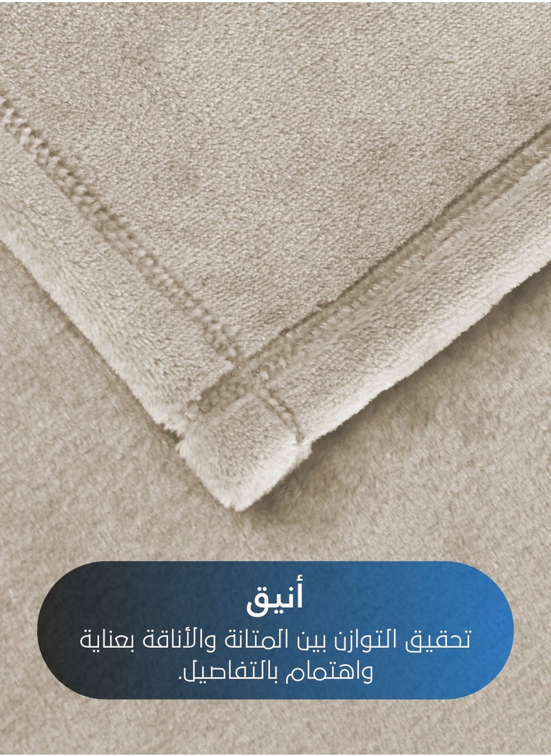 Master Home Textile Lightweight Velvet Blanket, Mora Series, 350GSM, Double Size 260 x 240 cm, Extra Soft All Season Fleece Blanket, Bed And Sofa Blanket  - Image 3