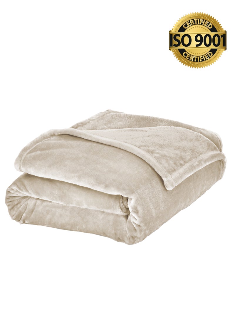 Master Home Textile Lightweight Velvet Blanket, Mora Series, 350GSM, Double Size 260 x 240 cm, Extra Soft All Season Fleece Blanket, Bed And Sofa Blanket  - Image 1