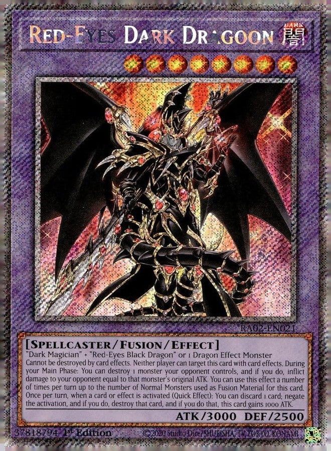 Yu-Gi-Oh! Red-Eyes Dark Dragoon (Platinum Secret Rare) - RA02-EN021 - Platinum Secret Rare - 1st Edition