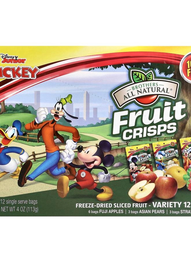Brothers-ALL-Natural - Disney Junior Fruit Crisps Variety Pack 12 Single Serve Bags 4 oz (113 g) - Image 1