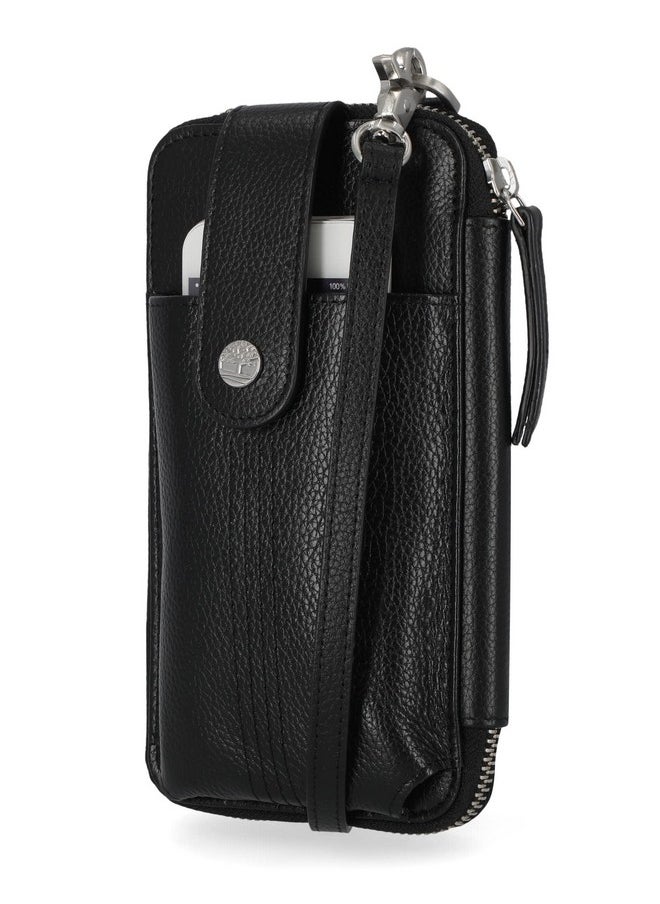 Timberland Womens Wallet Rfid Leather Crossbody Phone Bag Black (Pebble) One Size Us  - Image 1