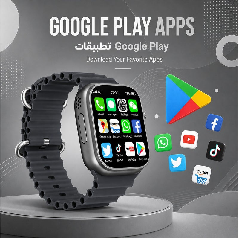 يو إل اتش واي سي ساعة ذكية 4G SIM 4GB Ram 64GB Rom 2.2 بوصة عرض دعم متجر Google تنزيل التطبيق المدمج في Wifi GPS بلوتوث جهاز تعقب اللياقة البدنية - Image 3