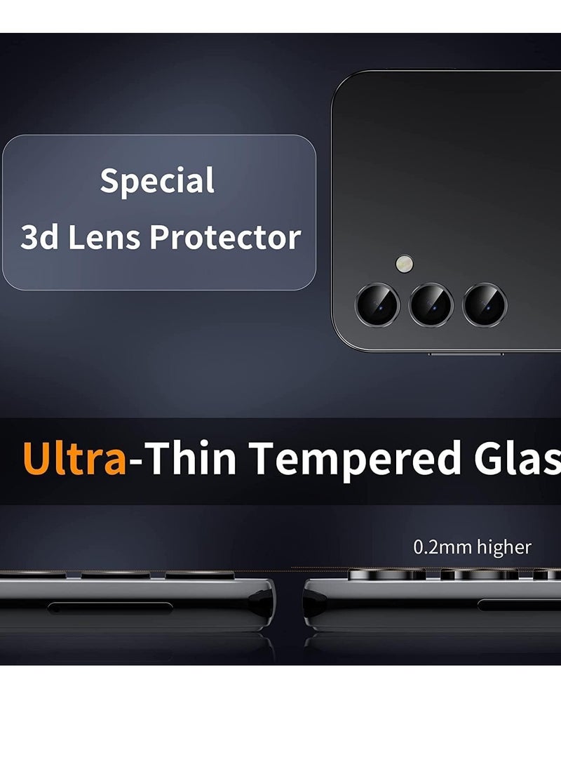 Generic (2pack for Samsung Galaxy A15 5G Camera Lens Protector, Scratch-Resistant HD Clarity Ultra-Thin 9H Tempered Glass with Aluminum Edging, Individual Metal Lens Cover (Black)  - Image 2