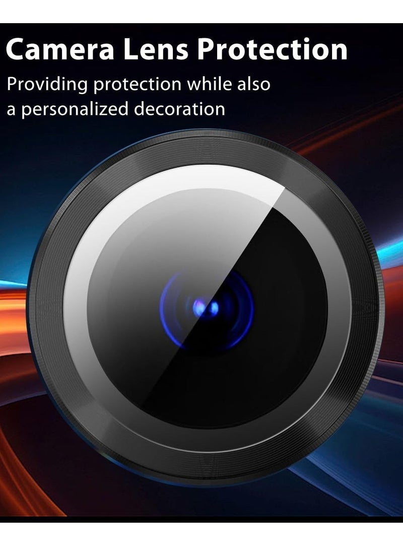Generic (2pack for Samsung Galaxy A15 5G Camera Lens Protector, Scratch-Resistant HD Clarity Ultra-Thin 9H Tempered Glass with Aluminum Edging, Individual Metal Lens Cover (Black)  - Image 3