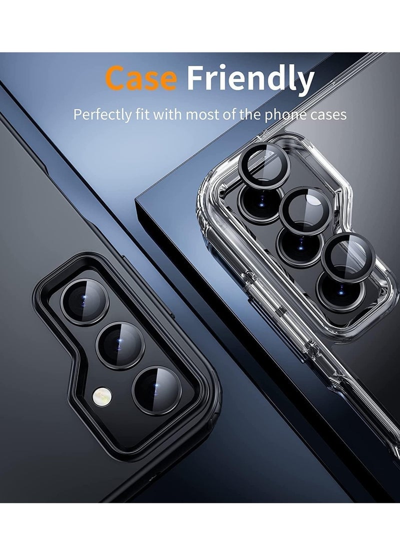 Generic (2pack for Samsung Galaxy A15 5G Camera Lens Protector, Scratch-Resistant HD Clarity Ultra-Thin 9H Tempered Glass with Aluminum Edging, Individual Metal Lens Cover (Black)  - Image 5