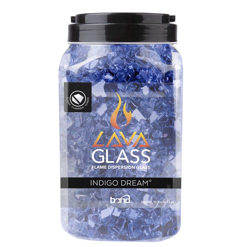 Bond Manufacturing 50689 Classic Cut Lavaglass for Gas Fire Pits, Indigo Dream - Image 2