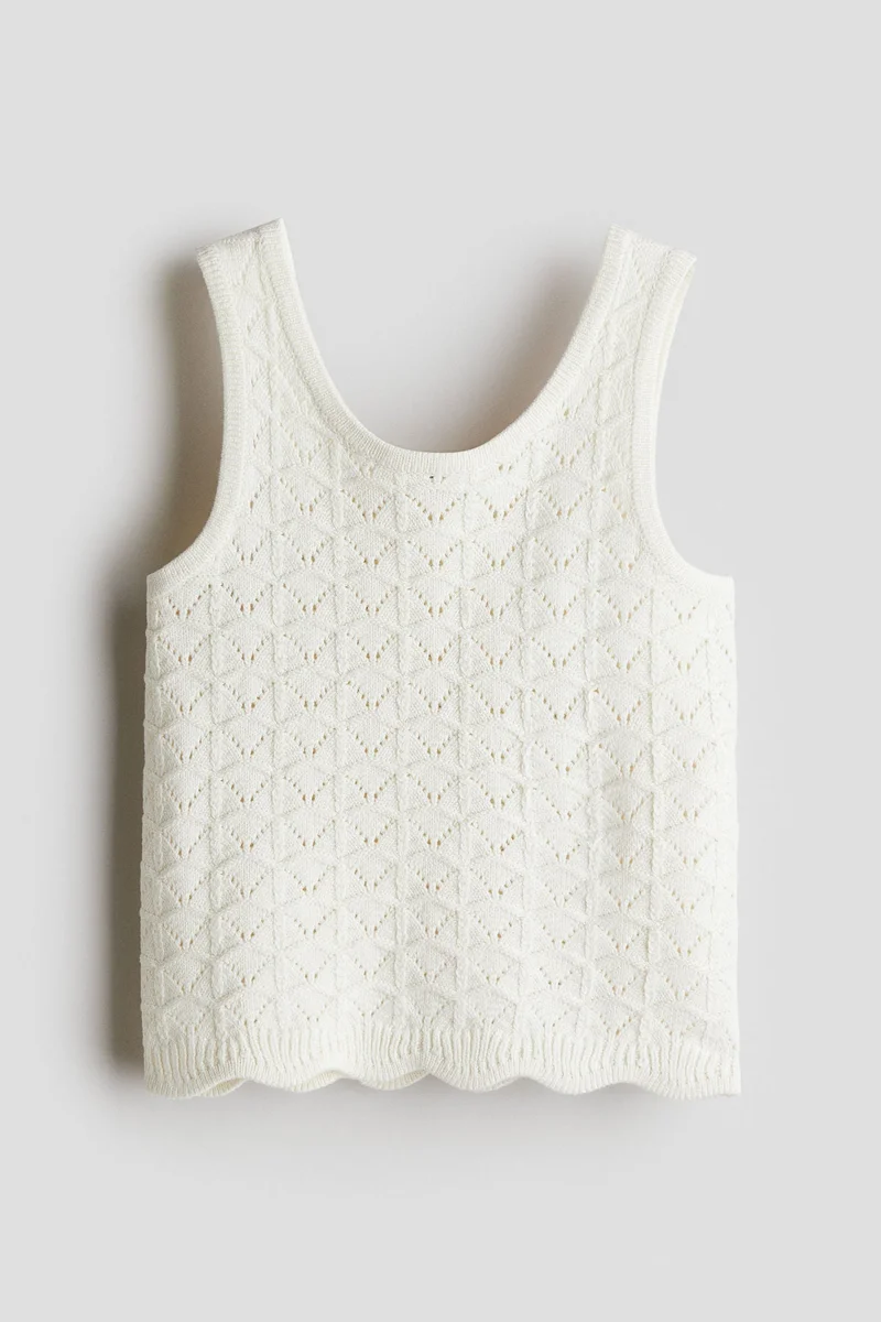 H&M Pointelle-knit vest top