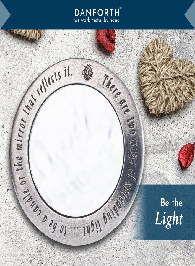 DANFORTH - Hearts Pewter Purse Mirror (Red) - 3 1/2 Inch Diameter - Gift Boxed - Image 3