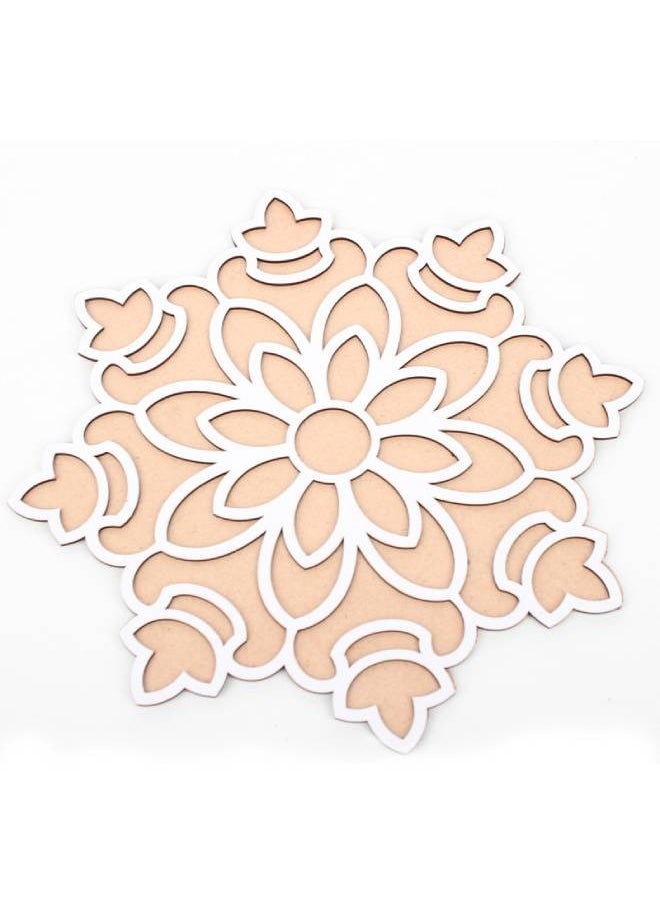 Madhoor قالب تصميم رنجولي بنمط ديا مصنوع من MDF 10x10 بوصة  - Image 1