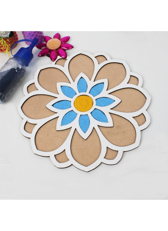 Madhoor قالب تصميم رنجولي بنمط ديا مصنوع من MDF 10x10 بوصة  - Image 4