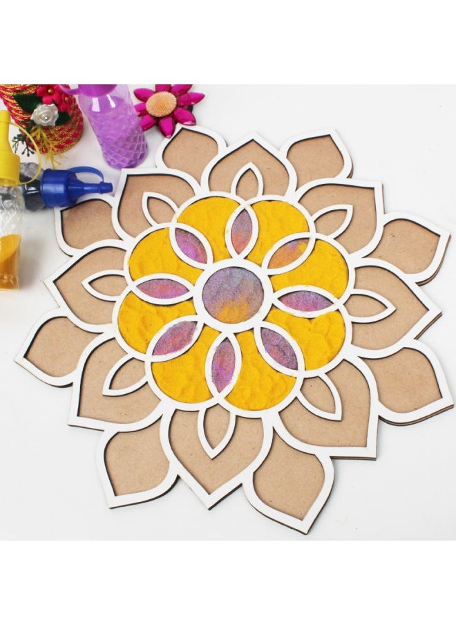 Madhoor قالب تصميم رنجولي بنمط ديا مصنوع من MDF 10x10 بوصة  - Image 5