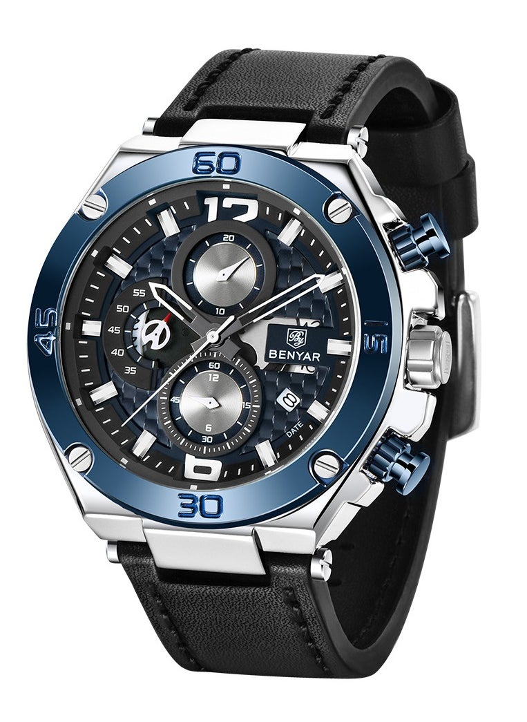 Watches for Men Watch Quartz Luxury Leather Waterproof Chronograph Watch 5151 - pzsku/Z5B1B830EA086E3814075Z/45/_/1712563681/a3ee231f-1e7f-469f-bbbf-df8302602e13