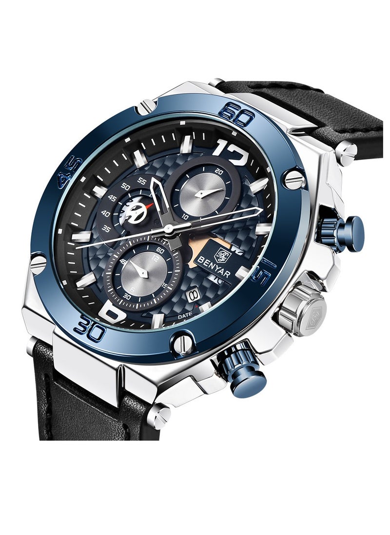Watches for Men Watch Quartz Luxury Leather Waterproof Chronograph Watch 5151 - pzsku/Z5B1B830EA086E3814075Z/45/_/1712563683/5cd957c3-d699-4f4e-b7d5-47957451092f