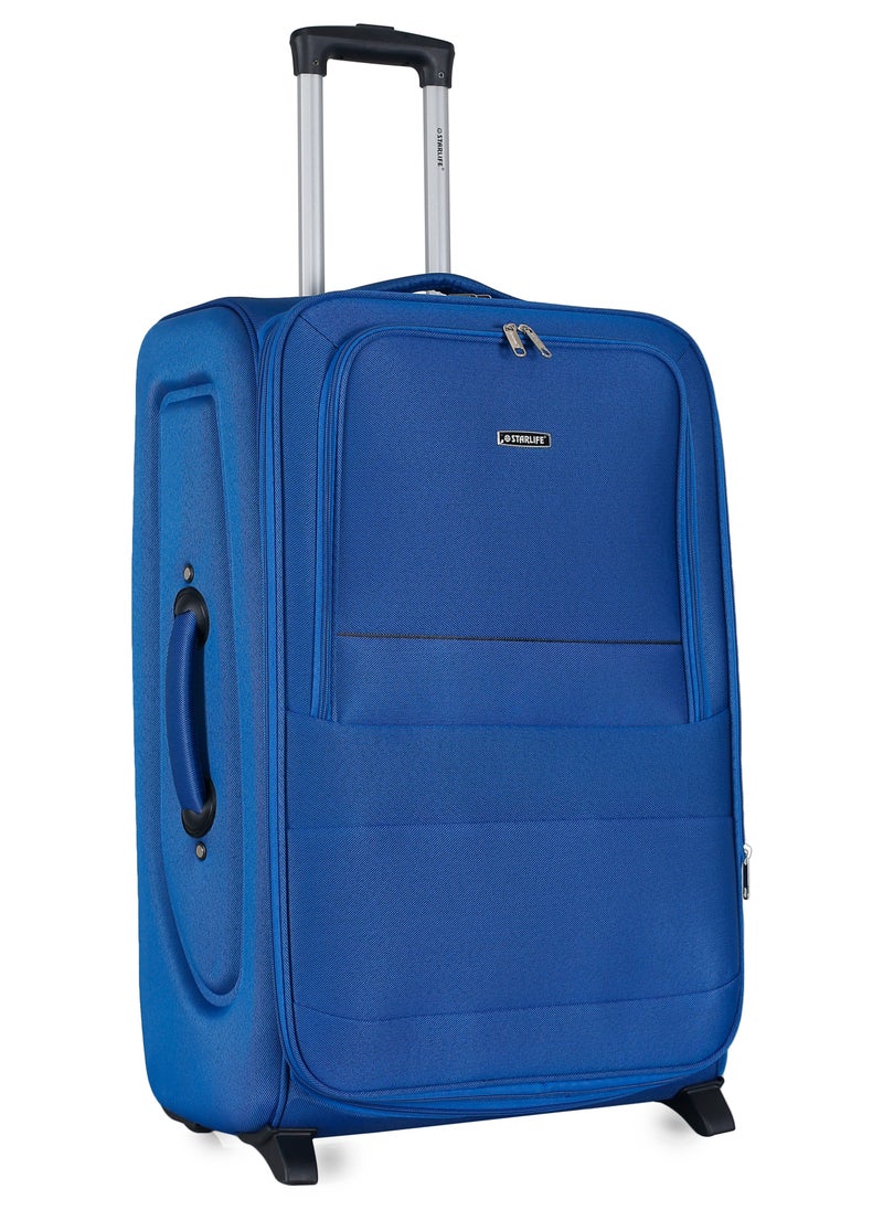 STARLIFE - Set of 3 Light Weight Polyester Trolley Luggage 2 Wheels With Number Lock 20,24,28 Inches - Image 1