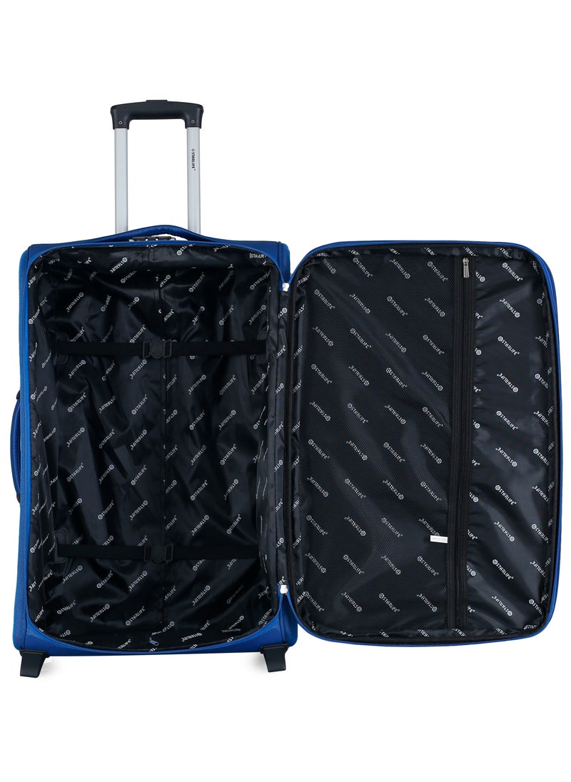 STARLIFE - Set of 3 Light Weight Polyester Trolley Luggage 2 Wheels With Number Lock 20,24,28 Inches - Image 1