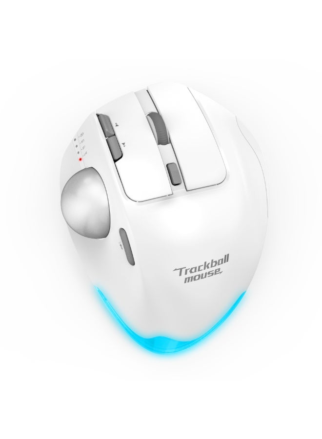 زيلوتس Trackball ماوس لاسلكي وضع مزدوج ماوس إيرغونومي ماوس RGB قابل للشحن اتصال جهاز 3 فأران التحكم بالإبهام لنظام التشغيل ويندوز أندرويد - Image 1