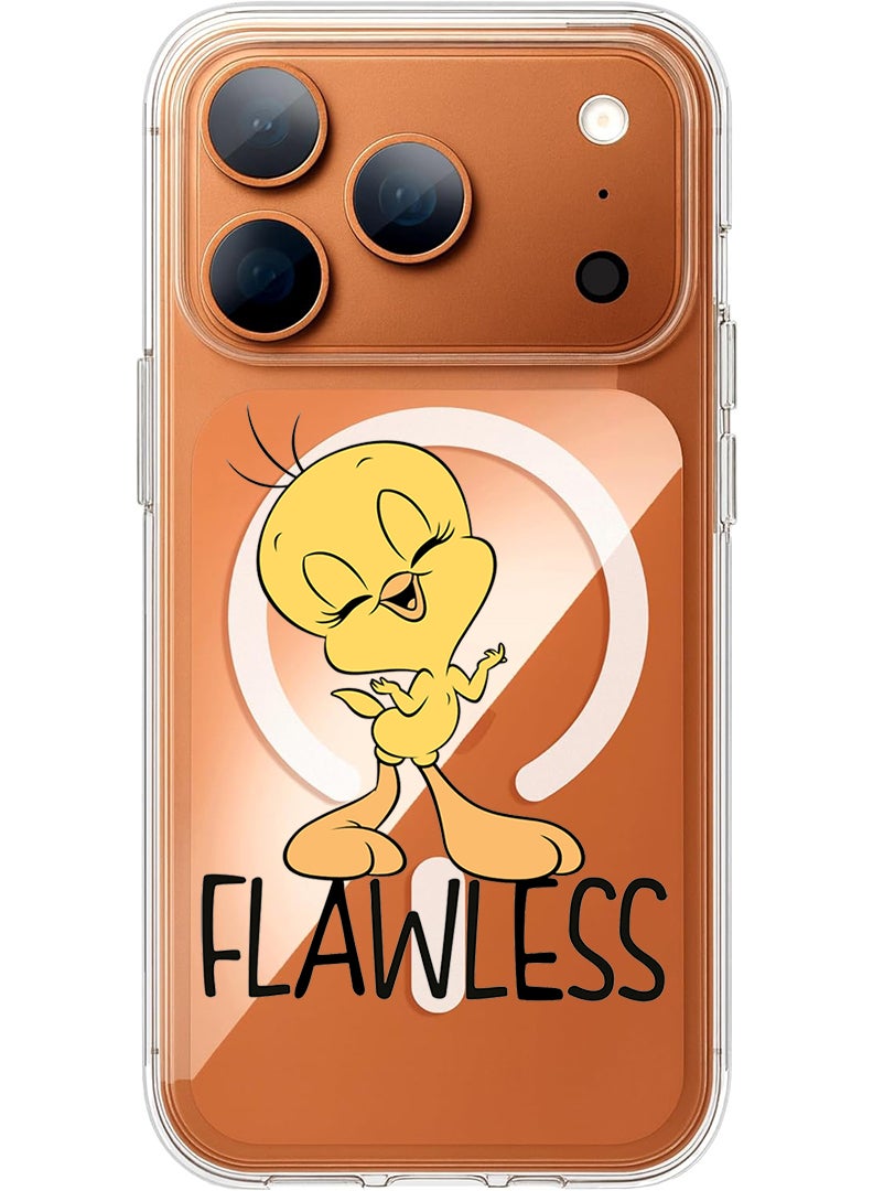 Theodor Magnetic Case for Apple iPhone 17 Pro Compatible with MagSafe Wireless Charging, Shockproof Phone Bumper Cover - Flower and bees - Image 1