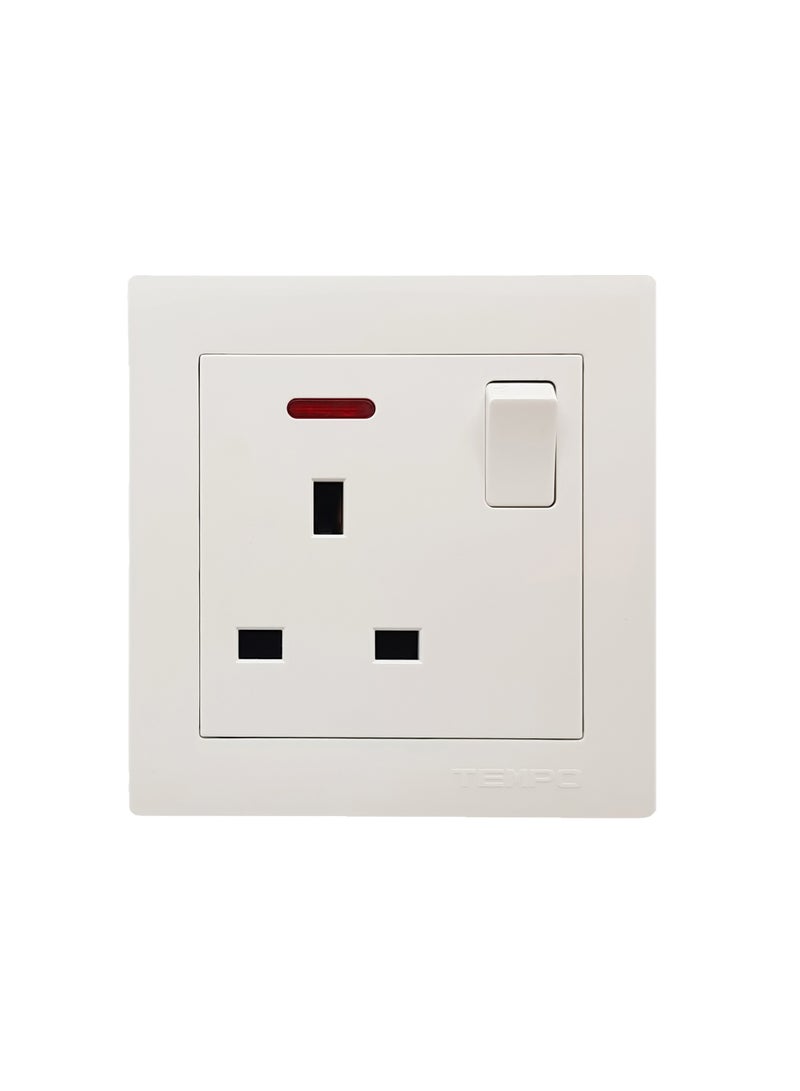 TEMPO TEMPO 13A Switch Socket – Pack of 10 – White Color  - Image 2