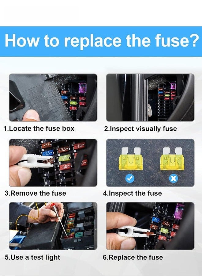 Generic 272pcs Standard Auto Blade Replacement Fuse, Mini Thin Fuse Combo, Fuses for Cars Boats Trucks SUVs, 2A 5A 10A 15A 20A 25A 30A 35A  - Image 5
