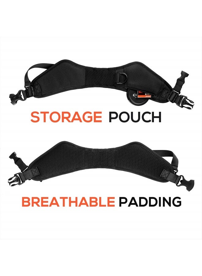 waka Camera Neck Strap with Quick Release, Safety Tether and Underarm Strap, Adjustable Camera Shoulder Sling Strap for Nikon Canon Sony Fuji DSLR Camera, Black - Image 3