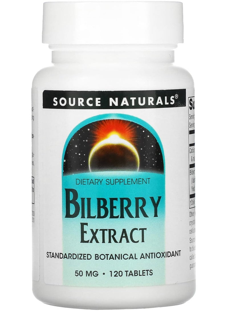 Bilberry Extract, 50 mg, 120 Tablets