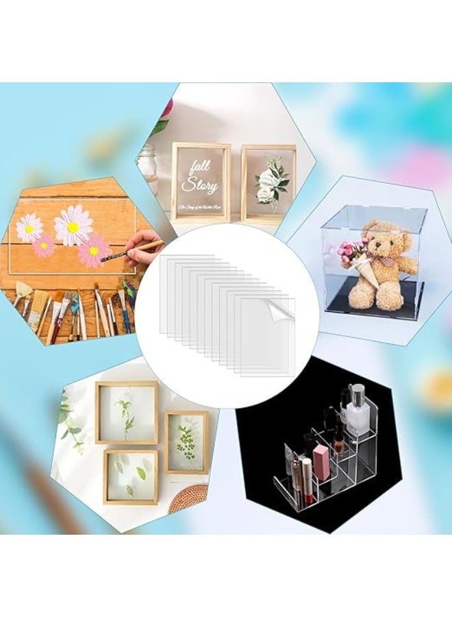 Slasa SLASA Pack of 12 Acrylic Glass Panels, Transparent Plexiglass Panel, A4 Plexiglass, 1 mm Acrylic Plate for Photo Frame, Painting, Project Exhibition, DIY Projects, Road Maps, Table Signs (29.7 x 21 cm) - Image 2