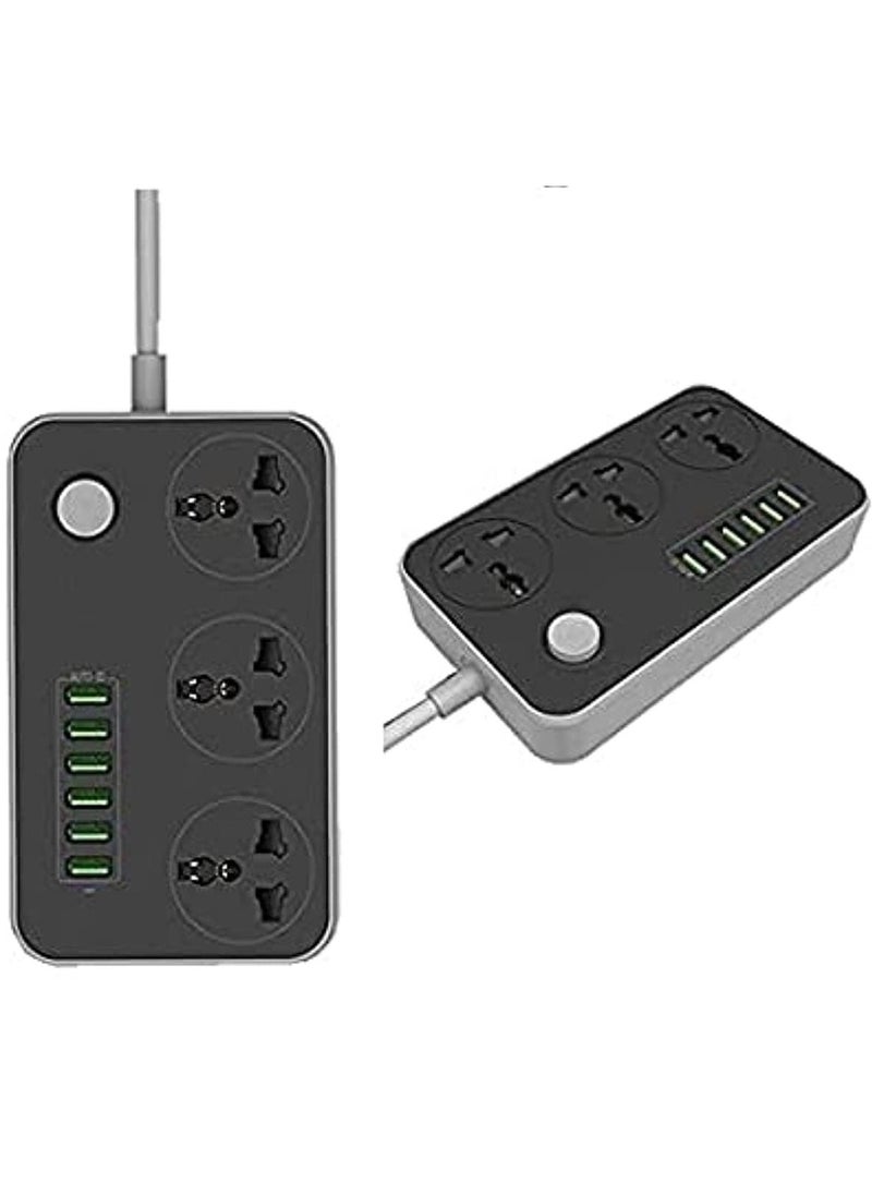 BGM "3000W UK/EU Extension Socket with Surge Protection – USB Quick Charge Ports & Fast Charge Adapter"  - Image 2