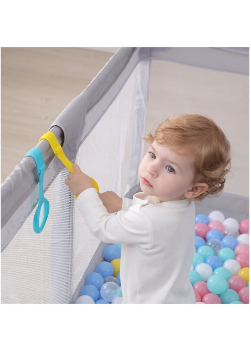 Bukela Extra Large Baby Playpen, Baby Play Yards with Anti-Slip Base, Safe Baby Playpen for Toddlers, Kids, and Babies, Indoor & Outdoor Kid Activity Center (150x180cm)-Grey - Image 4