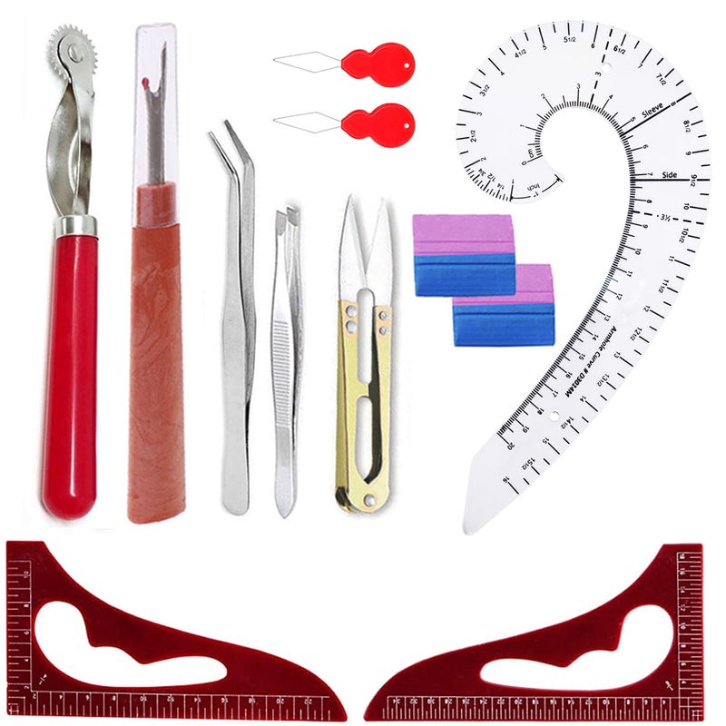 MGP FASHION Sewing Tools Seam Ripper Thread Cutter Tracing Wheel Art Curve Scale  - Image 1