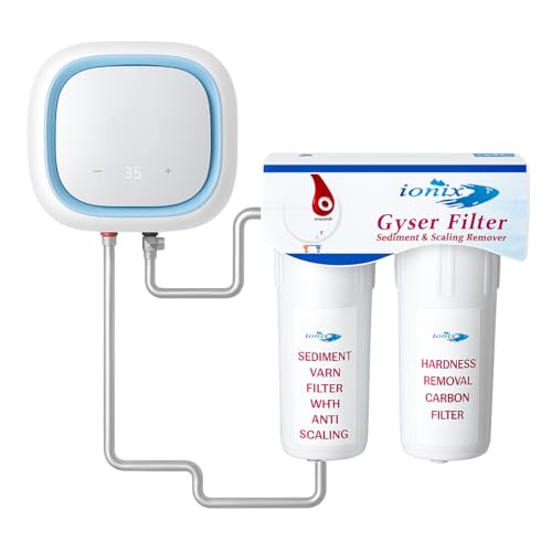 IONIX Geyser filter filter | Bathroom water softner for All water inlets, 1 Minute installation, Easy connection to Geyser inlet, Low & Easy maintenace - Image 1