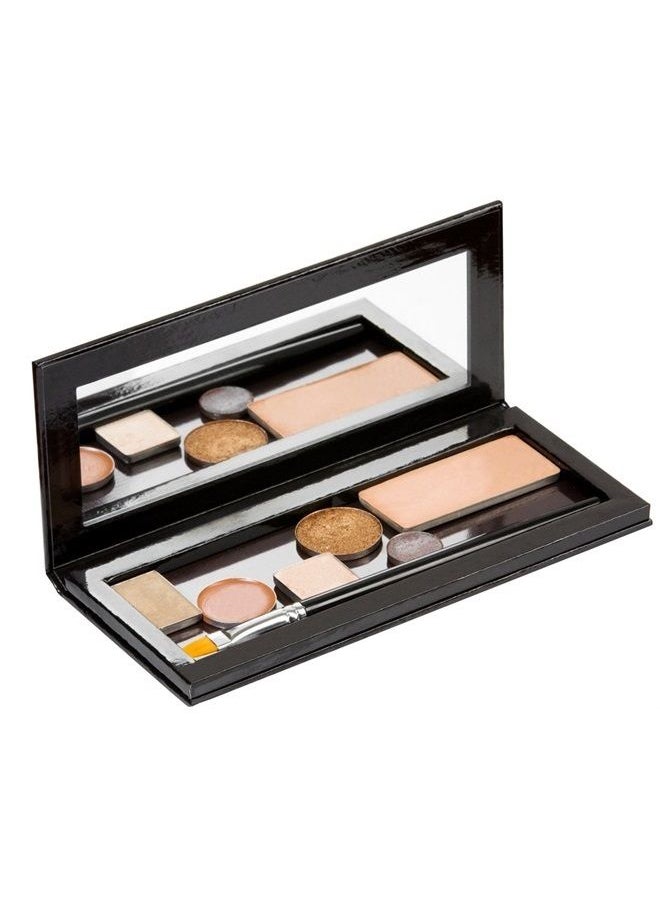 JUVITUS Empty Customizable Makeup Palette with Mirror and 10 Metal Stickers – Medium Size for Eyeshadows, Highlighters and Blushes  - Image 2