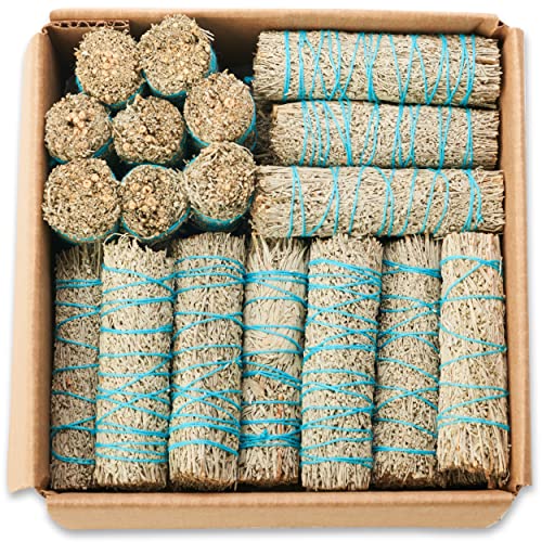 JL Local Blue Sage Smudge Sticks 4 Inch  Blue Sage Smudging Wands  Wholesale Sage Bulk Sage Kit  Salvia Blanca para Limpiar  Sustainably Sourced California Blue Sage
