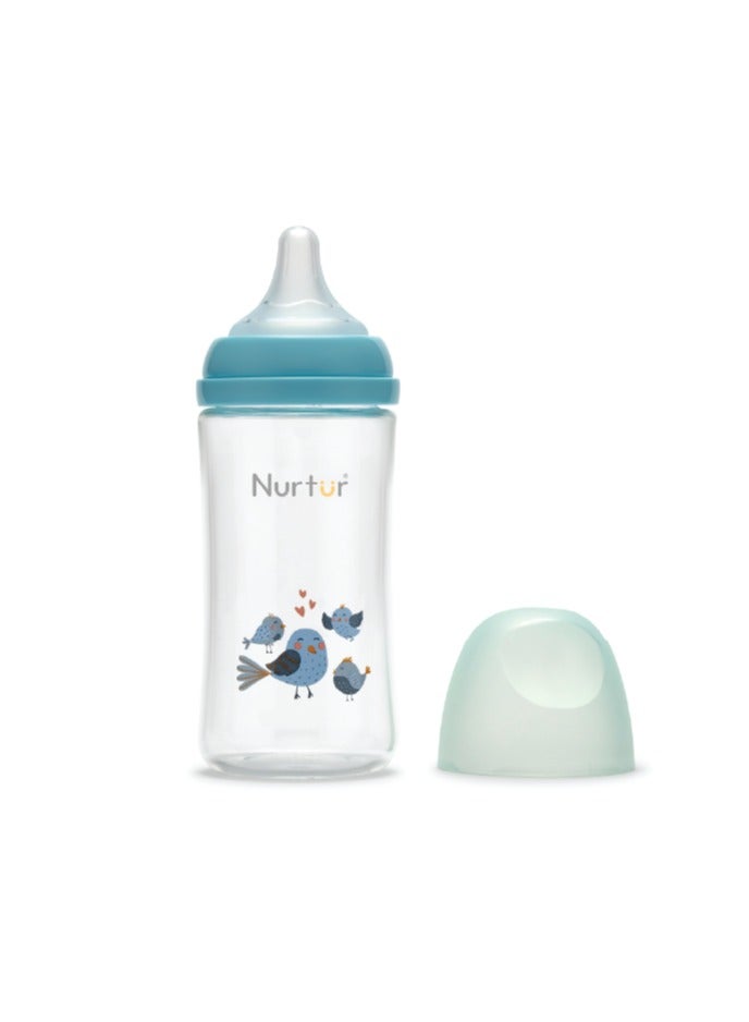 Nurtur-240Ml Pp Bottle With Wide Teat - Blue / Bird - Image 1