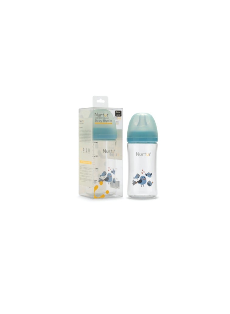 Nurtur-240Ml Pp Bottle With Wide Teat - Blue / Bird - Image 2