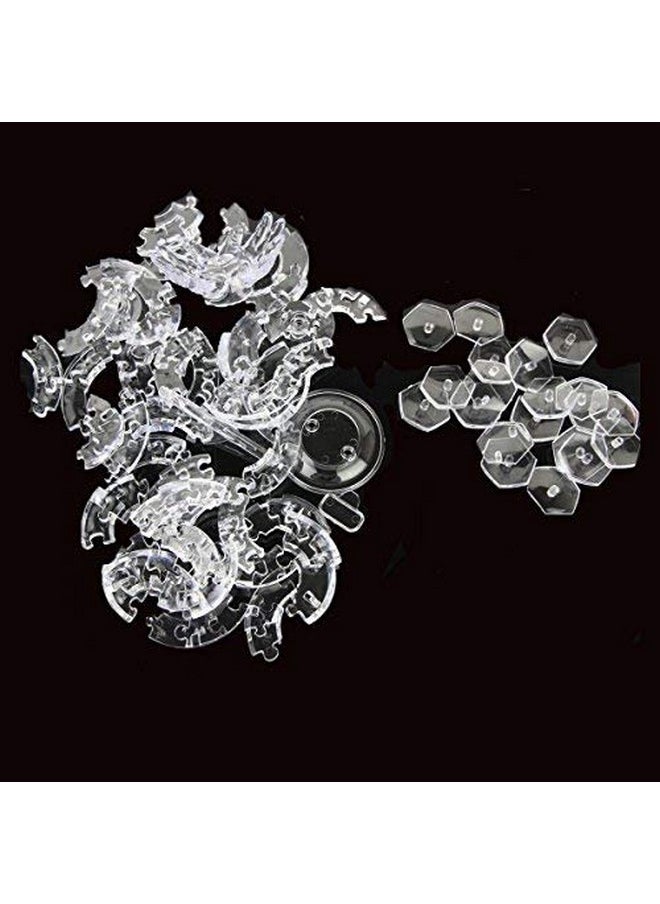 Coolplay 3D Crystal Puzzle For Children Soccer Puzzle Ball Lightup For Adult Black And Transparent 76 Pieces  - Image 2