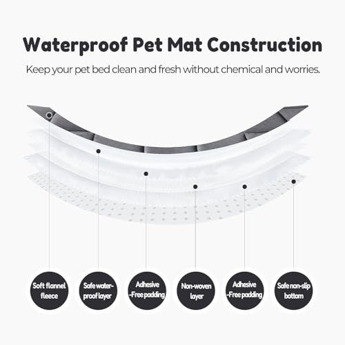 KOZI PET Dog Bed, Soft cat Non-Slip Mattress, Washable, Warm pet, Fleece, Kennel Cushion, Grey (Grey, M) - Image 5