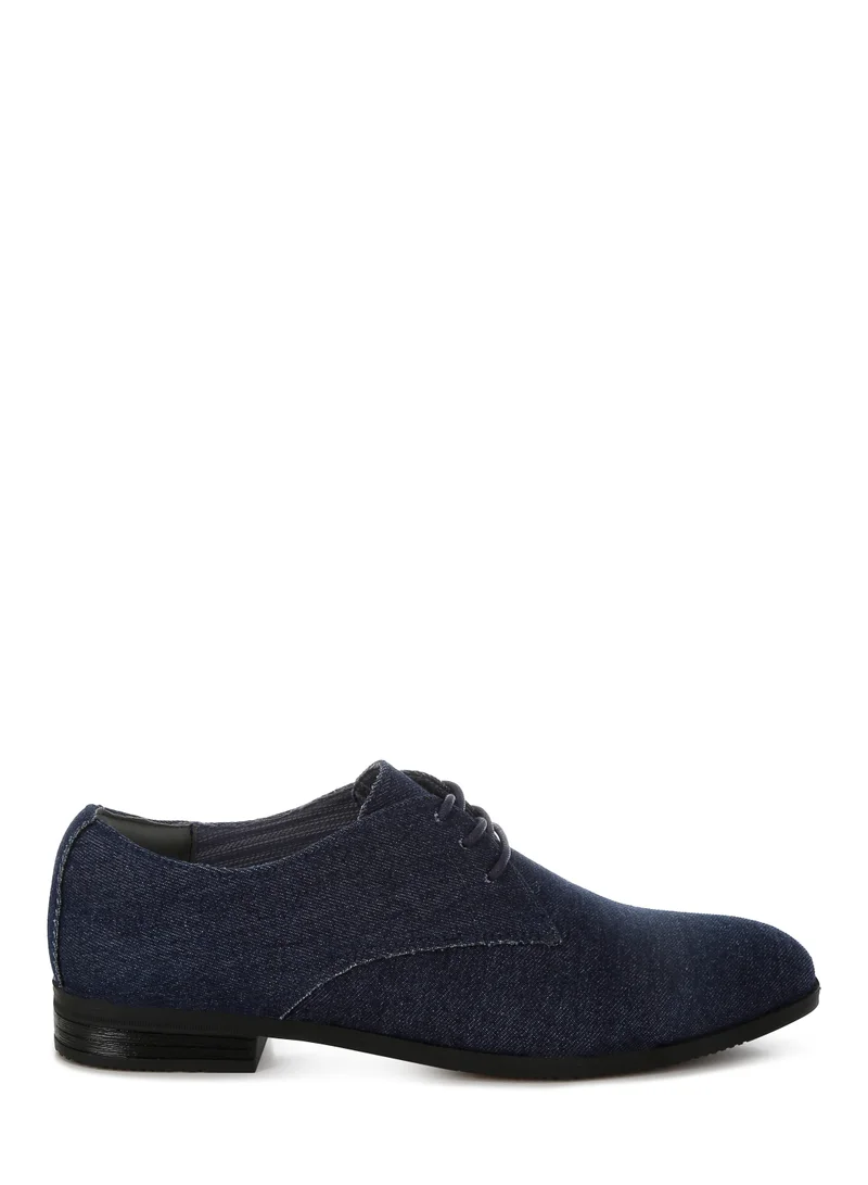 London Rag Men's Denim Oxford Shoes in Navy